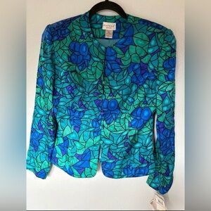 Adrianna Papell 100% silk ‘Stained Glass’ Blazer